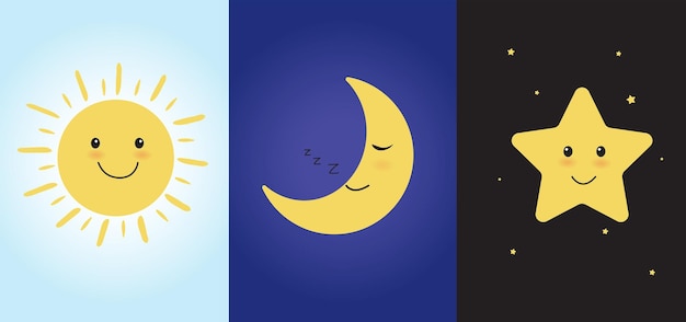 Sun, Moon & Stars