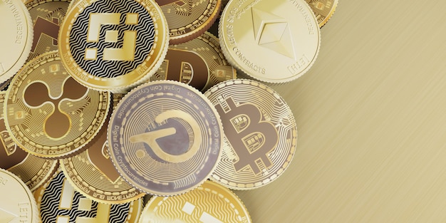 Cryptocurrency coins 