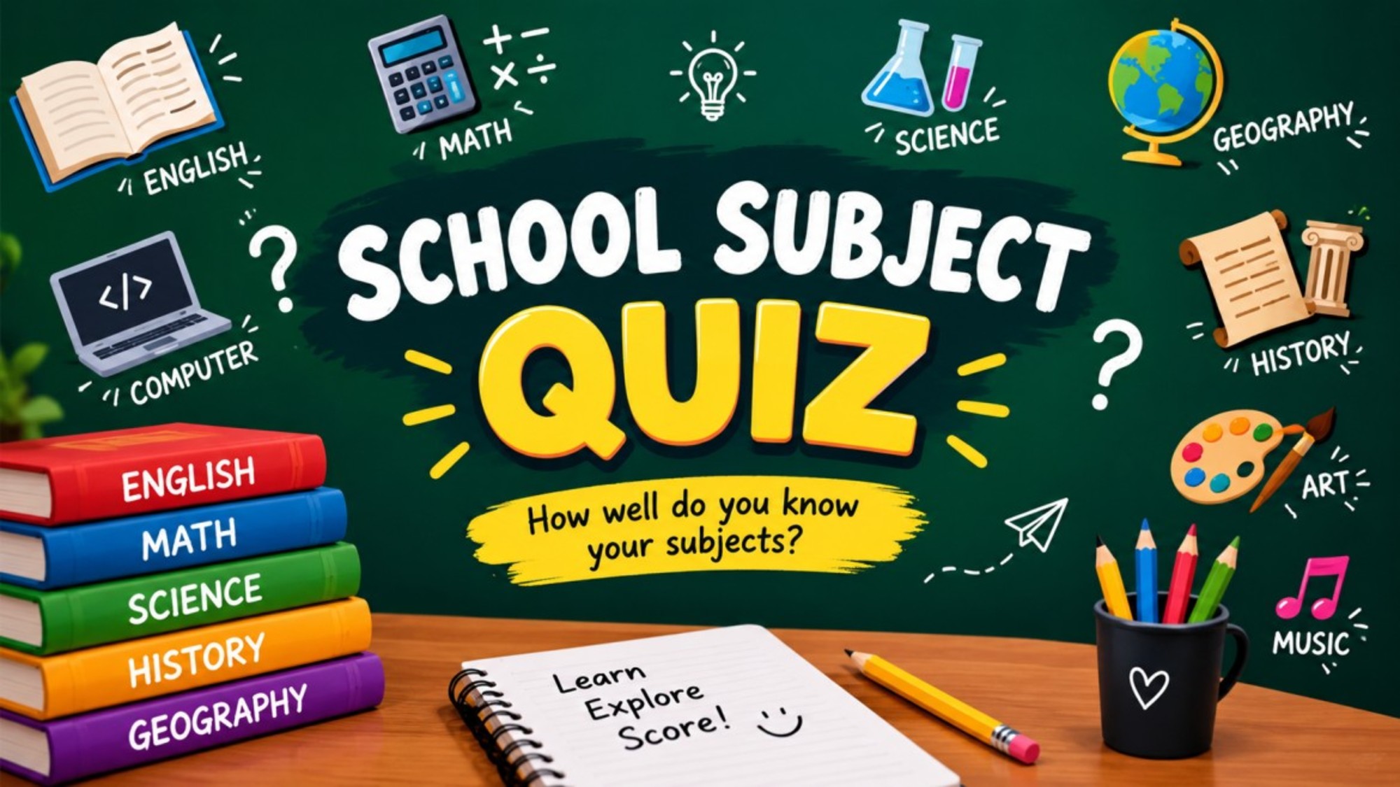 Name the School Subjects by Emoji — Part 1