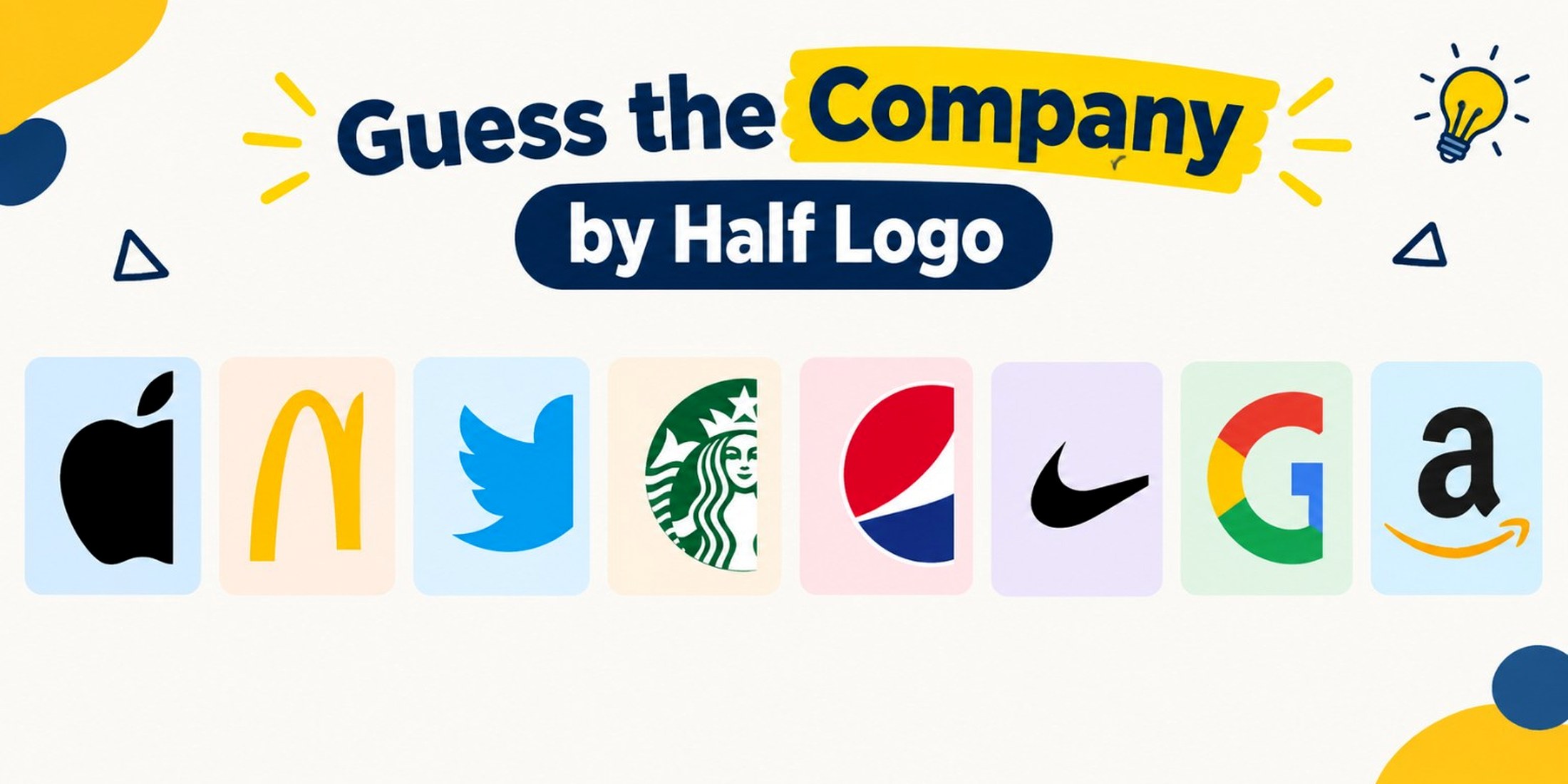 Best choice: Guess the Company by Half Logo! 🧐🔍