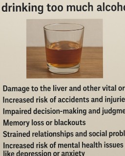 HICH:What are some possible consequences of drinking too much alcohol?
#social_awearness