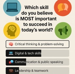 HICH:Which skill do you believe is MOST important to succeed in today's world?