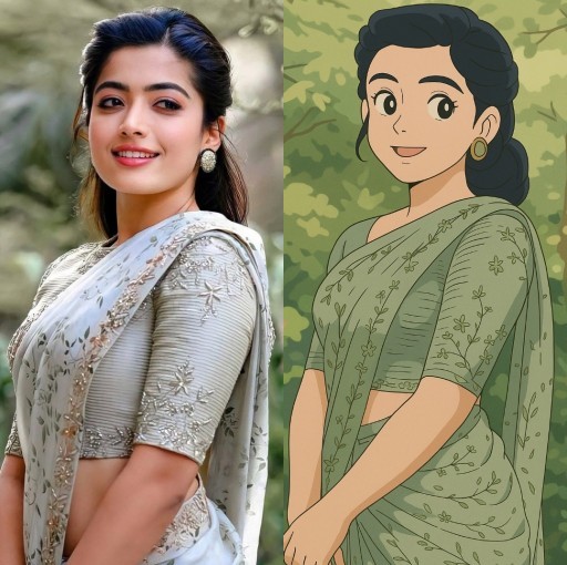 HICH:Rashmika or Ghibli is best rate this photo
