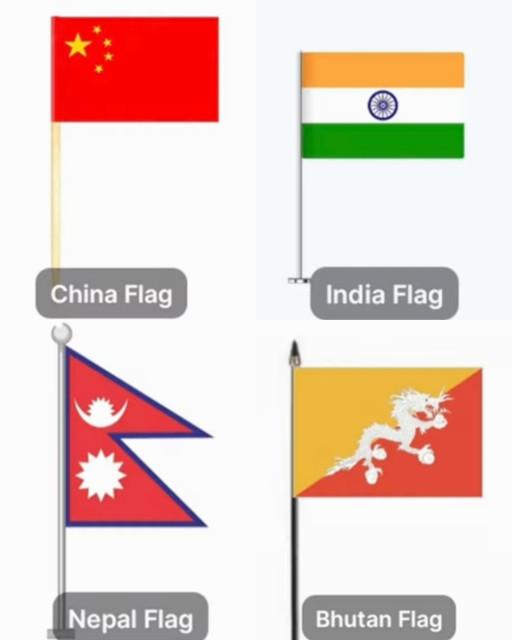HICH:I have sun and a moon, and represent a country with Mount Everest. What am l?🤔💯