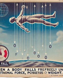 HICH:When a body falls freely under gravitational force, it possesses __________ weight.