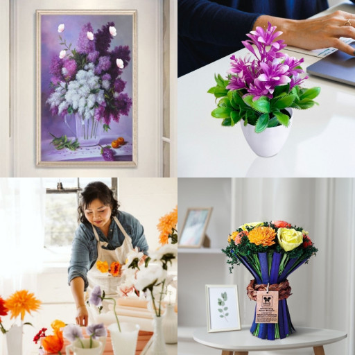HICH:What are the advantages of using artificial flowers over real flowers?