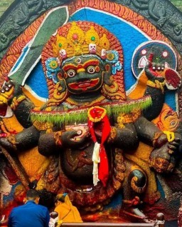 HICH:How is the Kal Bhairav taken in Hindu, especially Newari culture?