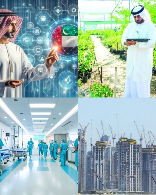 HICH:Which sector has the largest number of Nepali migrant workers in the UAE?