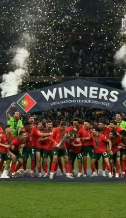 HICH:#Hice 
Big Big Congratulations, Portugal and GOAT Ronaldo 🎊 #UEFA #FOOTBALL