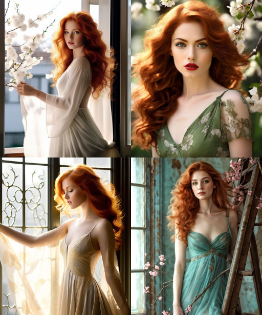 HICH:Which ethereal beauty captivates you the most? 🌸 #RedheadElegance