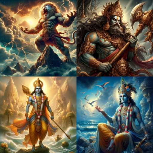 HICH:Vishnu is the god of Preservation, the great maintainer in Hinduism who  incarnates in various avatar to salvation of humanity.here are some avatars🔽