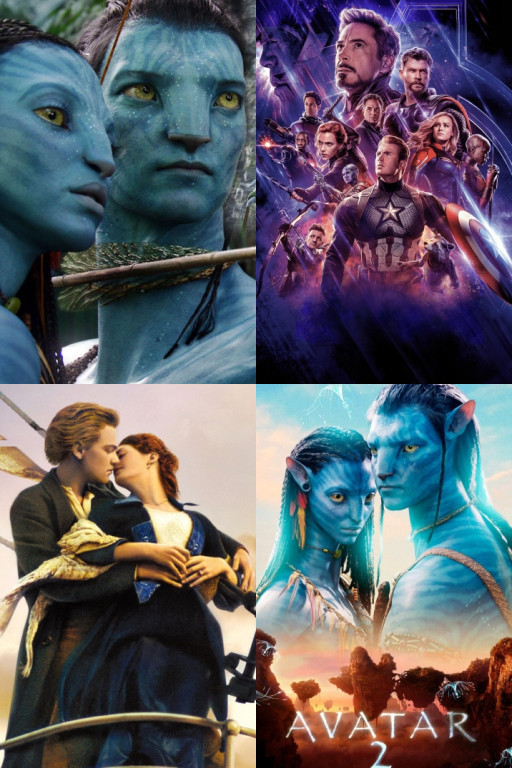 HICH:TOP 4 HIGHEST BOX OFFICE CROSSING MOVIES WORLDWIDE THAT EARNS IN BILLIONS FOR LIFETIME. CHOOSE YOUR FAVOURITE ONE🔽 #AVATAR #ENDGAME #AVATAR2 #TITANIC