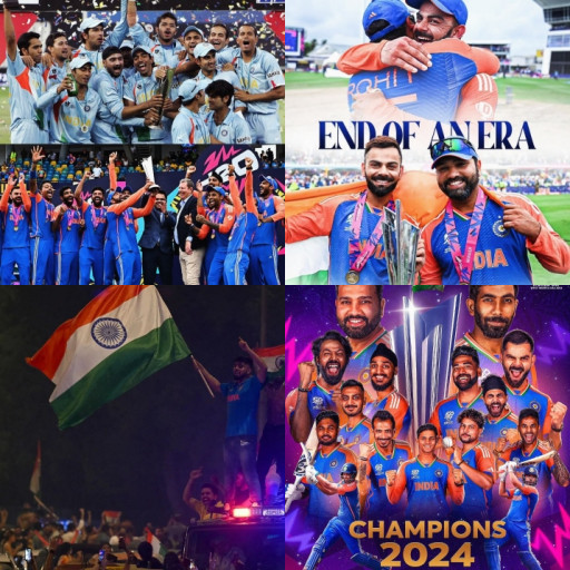 HICH:India won the T20 world cup westindies & usa 2024. a billions of emotions and proud moment for all Indians. the great comeback of India of all time 🔽