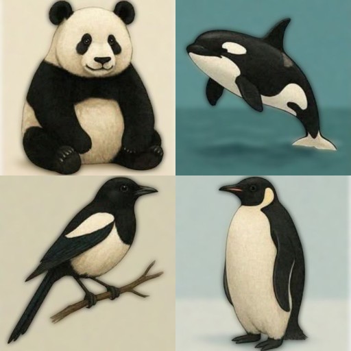 HICH:If pandas were known for their distinctive black and white markings, which of these 'pandas' do you think would be the perfect nomenclature?
