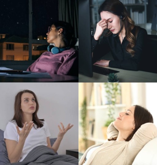 HICH:How do you handle having too many thoughts on your mind while trying to sleep at night?