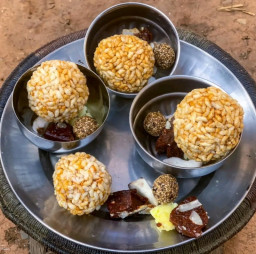 HICH:Maghe Sankranti Special Food: Ghee, Tilko Laddu and Tarul. It is believed that consuming these dishes helps keep the body warm during the winter. 😋❤️