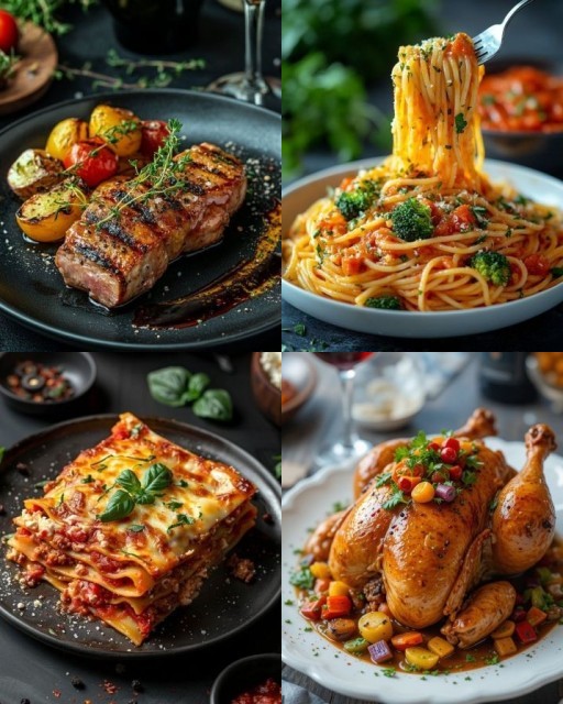 HICH:Which of these four dishes would you most like to have for dinner?