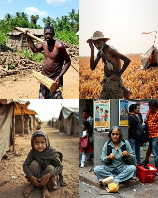 HICH:four of the poorest people in the world.Which life feels the most painful to you?
