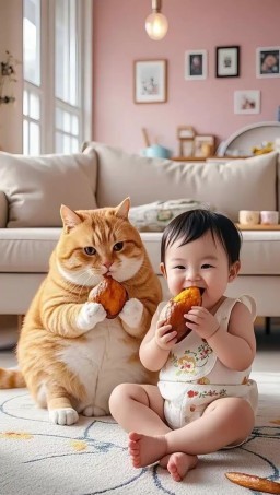HICH:#Hichlover
#A cat help little baby
#bestaivideo