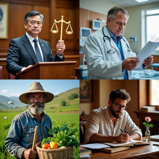 HICH:Every profession is respectable and great. Which profession is greater among them.