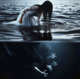 HICH:What is a powerful visual metaphor for the hidden depths of the human psyche, the unseen battles we fight between appearance and reality?