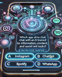 HICH:Which app allows users to chat with an AI model trained to provide information, generate creative content, and assist with tasks?