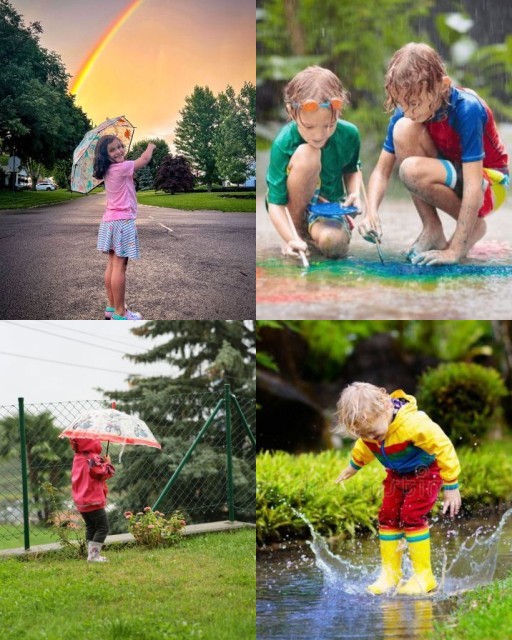HICH:When it’s raining outside, what’s the best simple way for kids to enjoy nature and stay active?