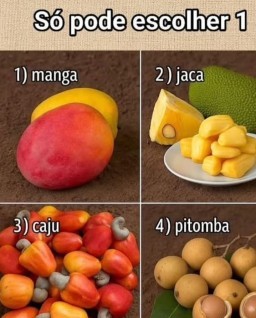 HICH:Qual dessas quatro frutas é a sua preferida?