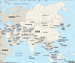 HICH:Which continent is the largest by land area?