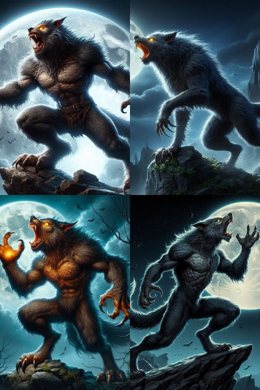 HICH:Werewolf is a man who turns into a wolf at night and devours animals, people, or corpses but returns to human form by day.🐺👤