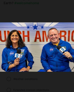 HICH:which of these complexites caused NASA to delay bringing sunita and brush back to  earth?