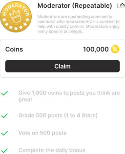 HICH:HIch.s content to help with quality control.moderators enjoy many special privileges!