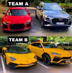 HICH:Which team is likely to win in a hypothetical race? 🚘🚘🚘🚘