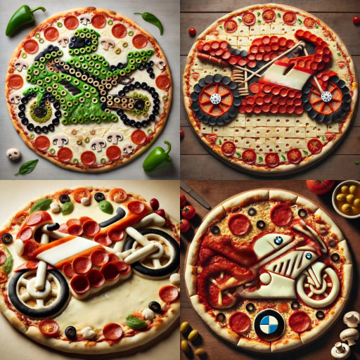 HICH:What pizza flavour corresponds to the bike brands ?