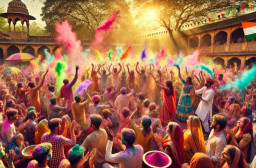 HICH:How does the Holi festival symbolize both the triumph of good over evil and the celebration of spring?