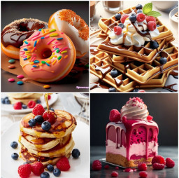 HICH:What would you have, as a Kickstart of your day doughnuts,waffles, pancakes or cake?