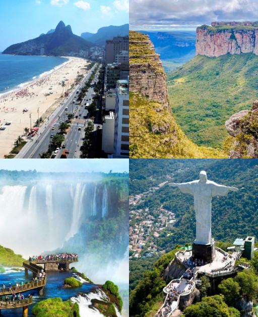 HICH:Four beautiful places in Brazil that are worth visiting. Which of these four beautiful places is your favorite?