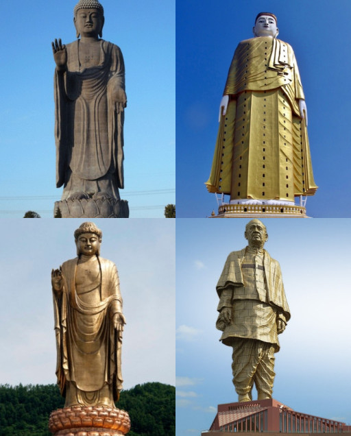 HICH:These are the tallest among the tallest statues in the world.  Which of these statues is the biggest?