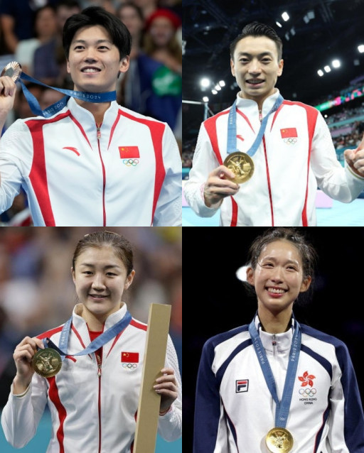 HICH:They are four famous Chinese Olympic winners , Won gold and bronze medals at the 2024 Olympic Games.Which of them is your favorite?