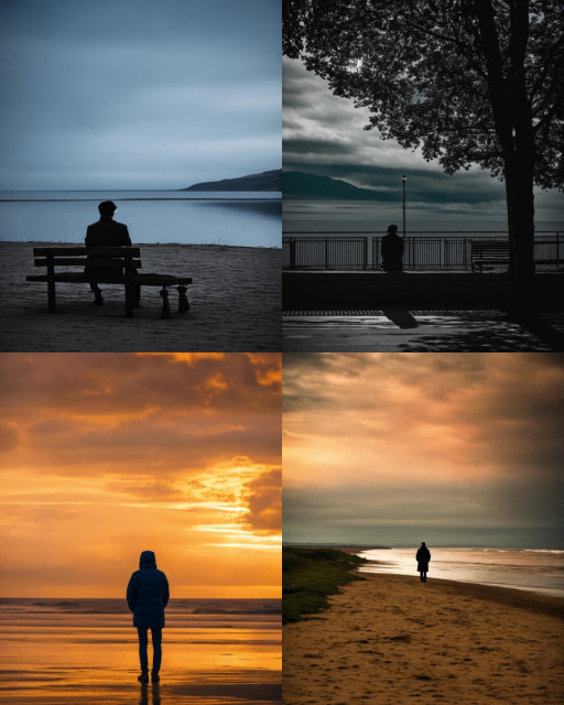 HICH:A lonely person sitting sad and hoping for some one who will comfort and be with him/her